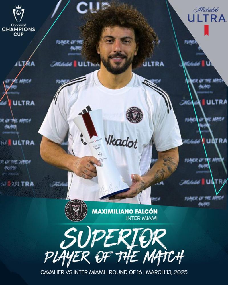 Maxi Falcón fue elegido el mejor de la cancha - Créditos: Concacaf Champions Cup