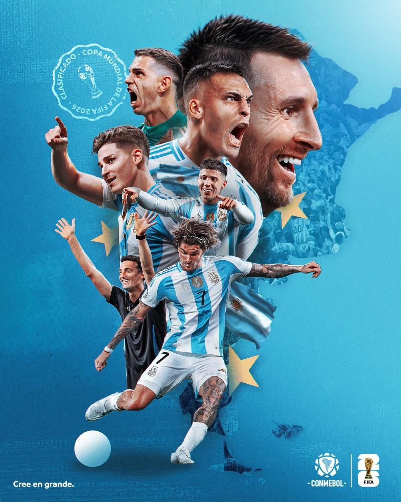Argentina es la primera selección sudamericana en sellar su pasaje - Créditos: Conmebol