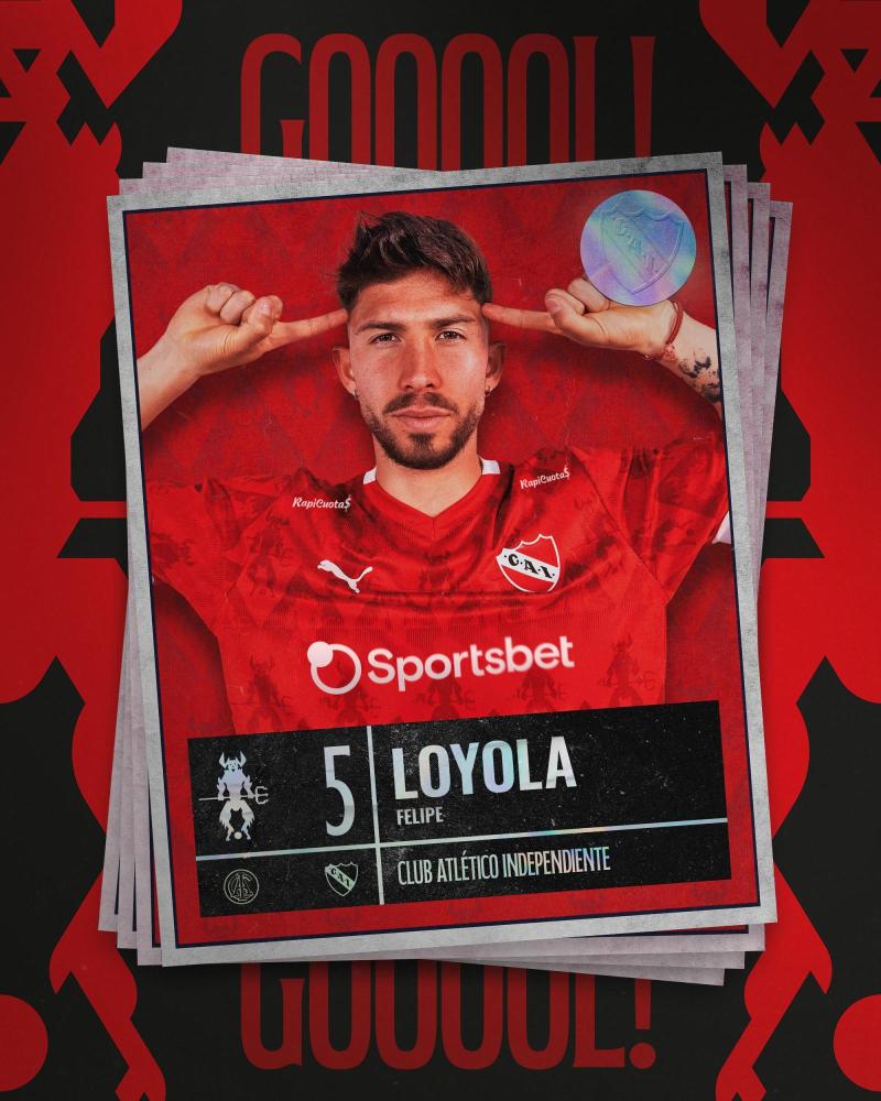 Felipe Loyola marcó el primero y el segundo para el Rojo - Créditos: Independiente