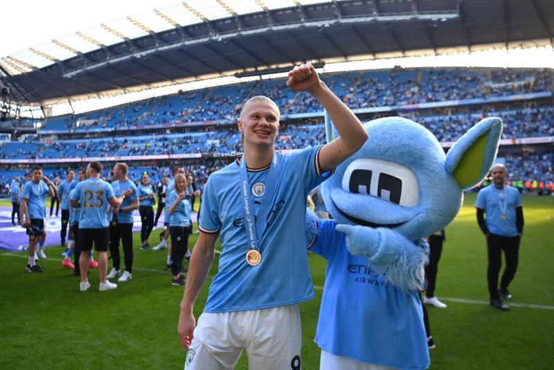 Mascota de Manchester City denuncia a Erling Haaland - Créditos: Redes