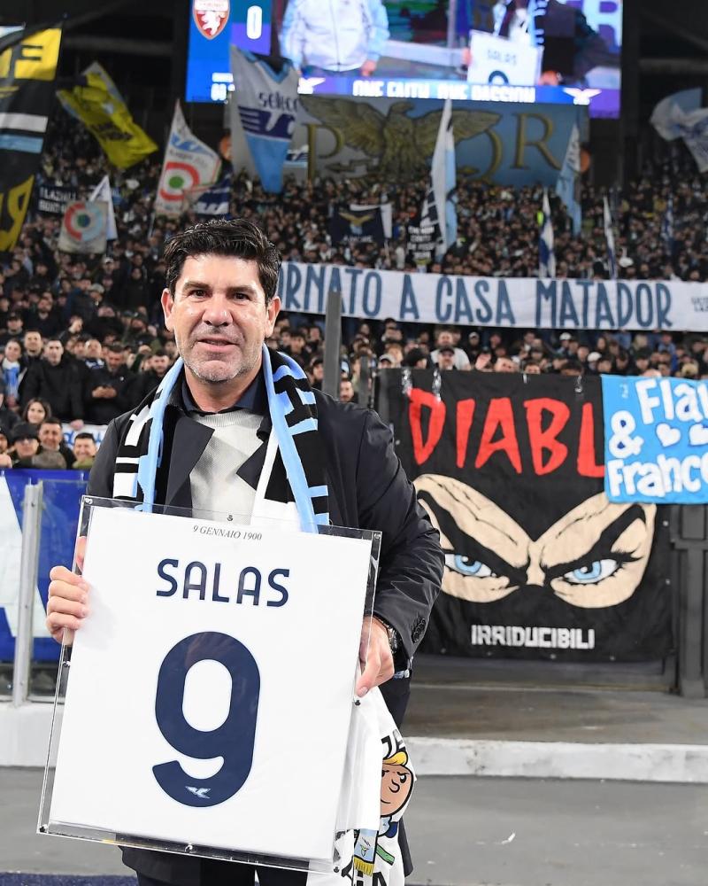 Marcelo Salas fue homenajeado este lunes en Italia - Créditos: Instagram
