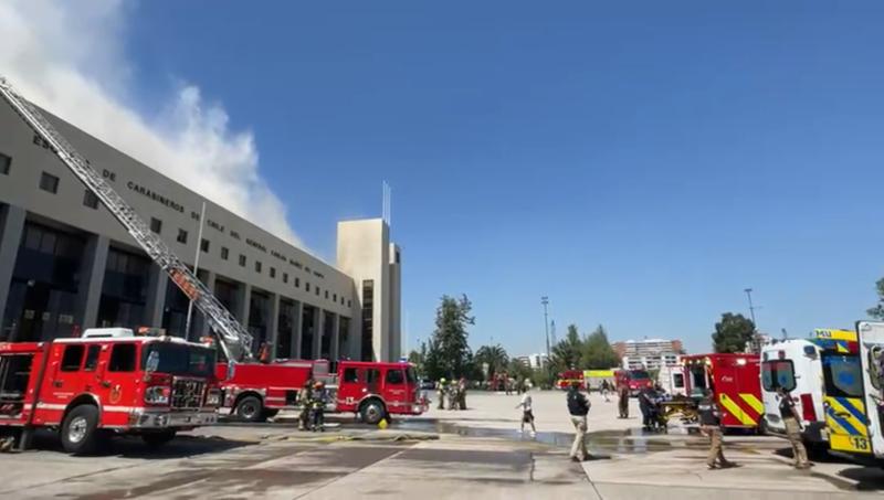 T13 - Incendio afecta a Escuela de Carabineros