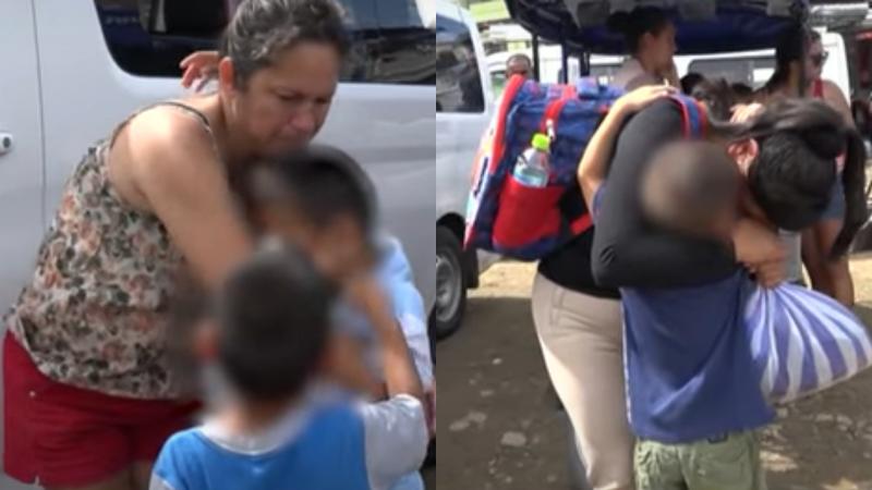 Buenos días Perú - Ambas madres despidiéndose de los niños que criaron