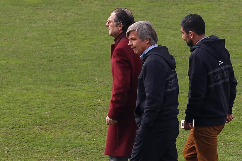 Harold Mayne-Nicholls y Aníbal Mosa en Colo Colo - Créditos: Photosport