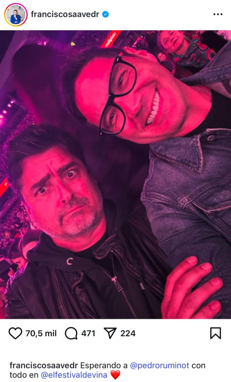 Pancho Saavedra y Jorge Zabaleta esperando la rutina de Pedro Ruminot