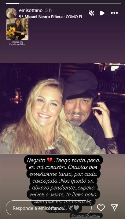 Instagram Emilia Sottano - El mensaje de la exmodelo tras la muerte de Miguel 'Negro' Piñera