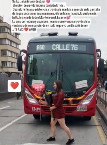 TikTok - Yeline Lizbeth Patiño se "casó" con un bus del transporte público de Colombia