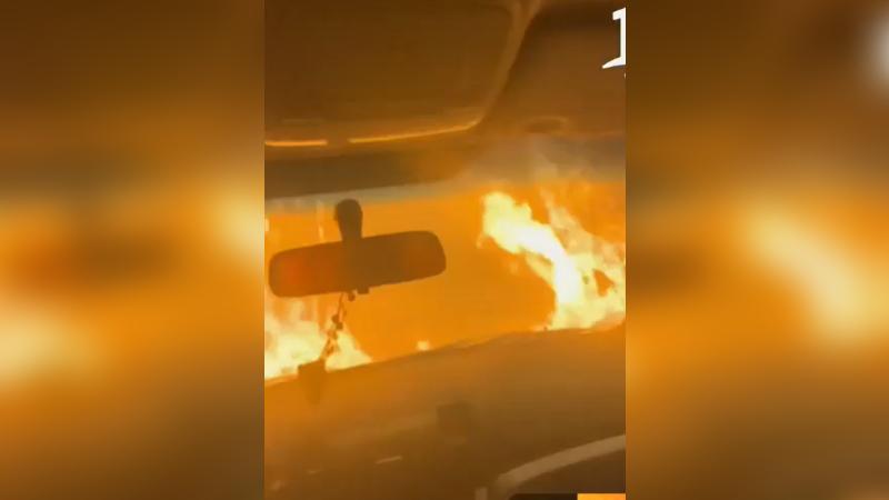 Canal 13 - Impactante escape del fuego en incendio forestal de Santa Juana