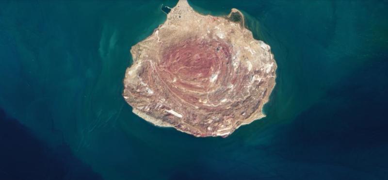 Vista aérea de la colorida isla de Ormuz, Irán - Deutsche Welle