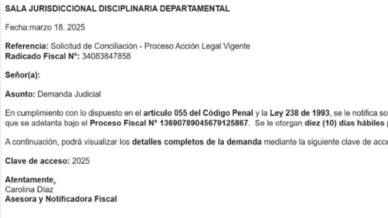 Poder Judicial advierte por correo malicioso