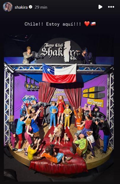 Regalo que recibió Shakira al llegar a Chile - Instagram