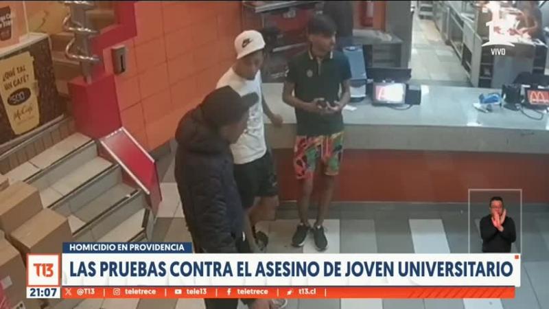 Así cayó el acusado de matar a universitario fuera de local de comida rápida en Providencia