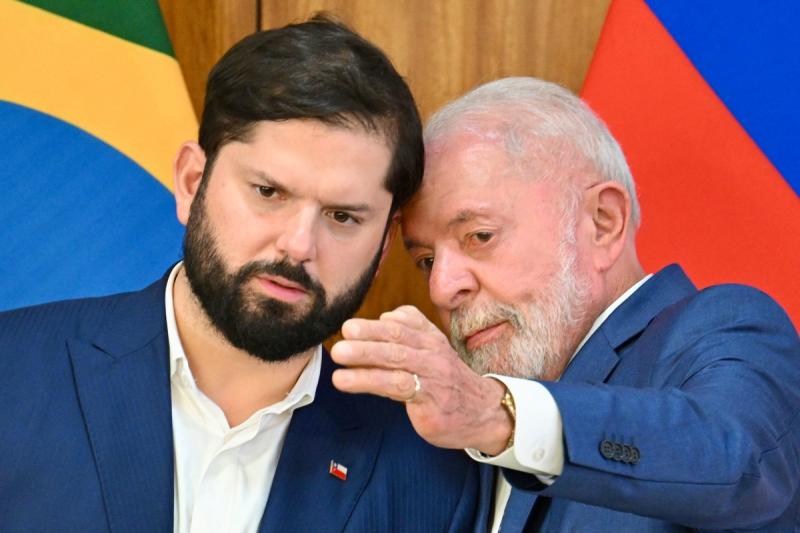 AFP- Presidentes Gabriel Boric y Lula da Silva