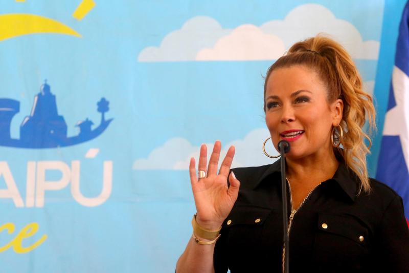 Cathy Barriga durante su gestión como alcaldesa en Maipú - Agencia Uno