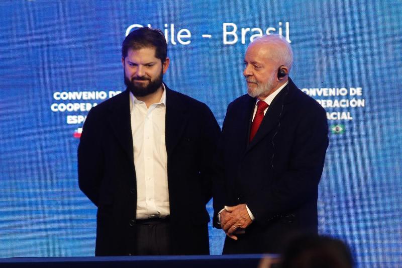 Agencia Uno- Presidente Boric junto al mandatario Lula da Silva en agosto de 2024