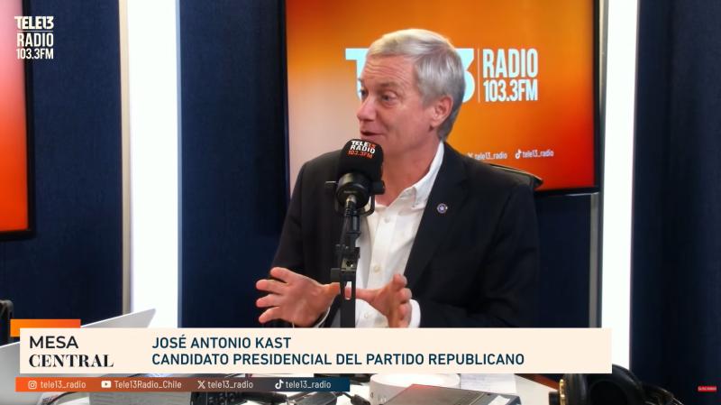 Youtube - José Antonio Kast en Tele13 Radio