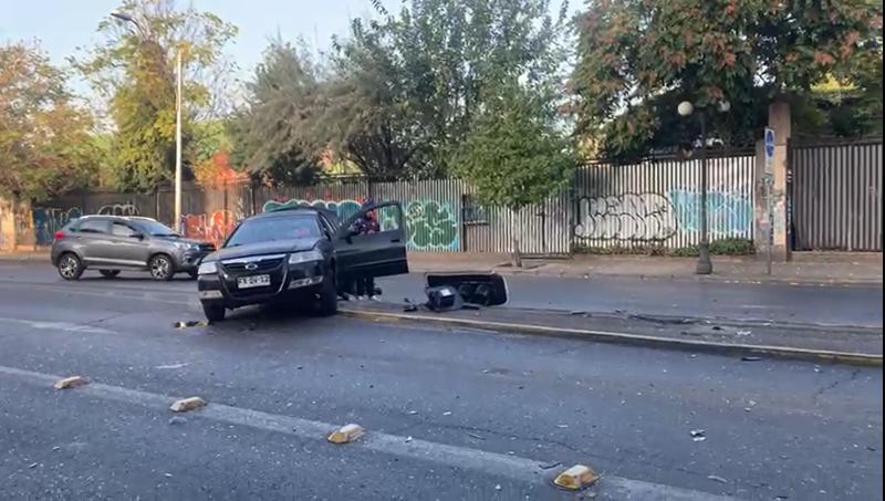 Choque múltiple en Estación Central: Conductor se habría fugado en un Uber