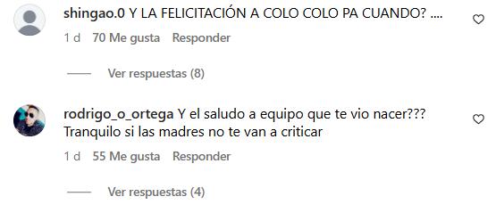 Comentarios en el Instagram de Claudio Bravo por no saludar a Colo Colo - Créditos: Captura