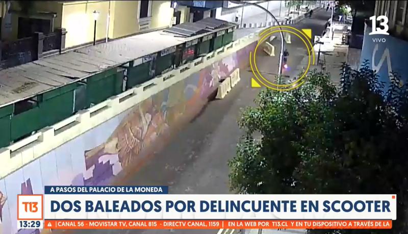 T13 - Delincuentes en scooter balean a dos personas