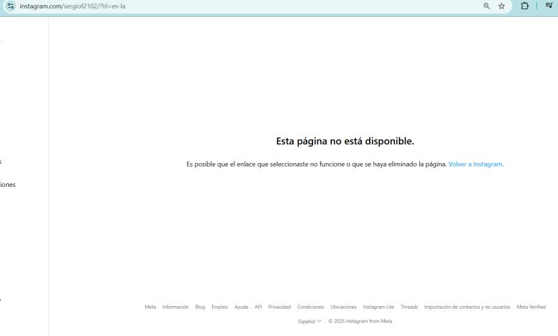 Sergio Felipe tuvo que cerrar su cuenta de Instagram ante supuestas amenazas - Créditos: Captura