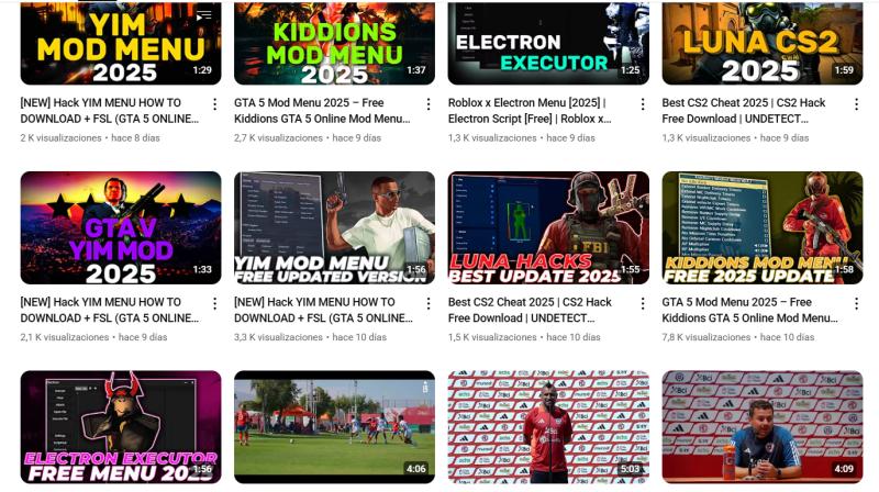 Así se ve la cuenta de Youtube de la Roja - Créditos: Captura