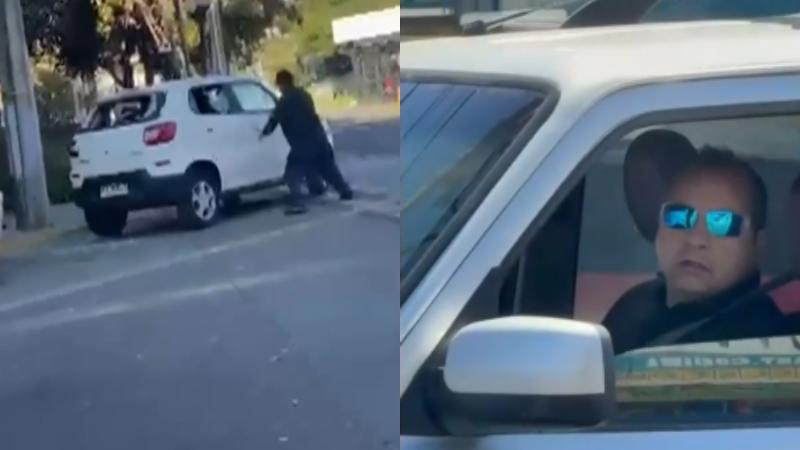 T13 - El violento historial de chofer que destruyó auto en Providencia