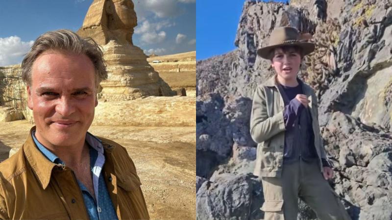 "Tienes una grave competencia": Hijo de Amaro Gómez-Pablos enternece las redes con despacho periodístico