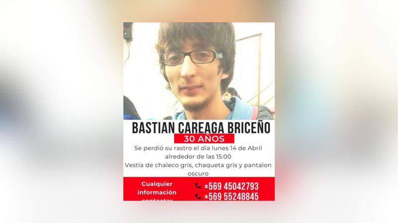 Bastián Careaga Briseño, joven desaparecido en San Antonio - Facebook