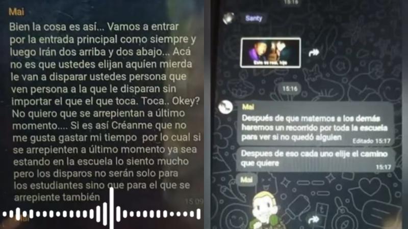 X - Los mensajes de estudiantes de 13 años que organizaban tiroteo escolar en Argentina