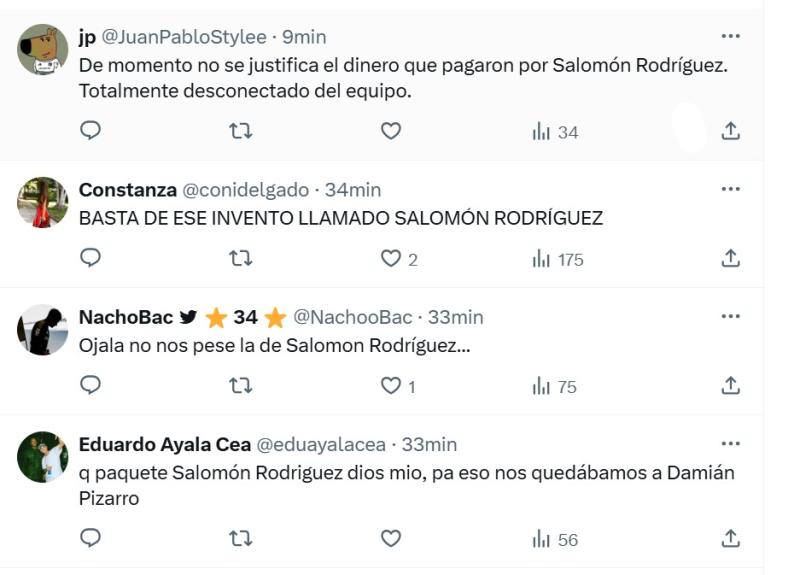 Captura X - Las críticas a Salomón Rodríguez en Colo Colo