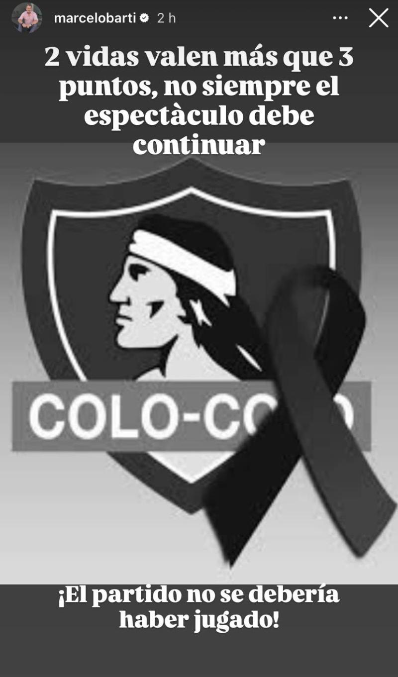 Instagram - Ídolo de Colo Colo golpea la mesa por trágicos incidentes