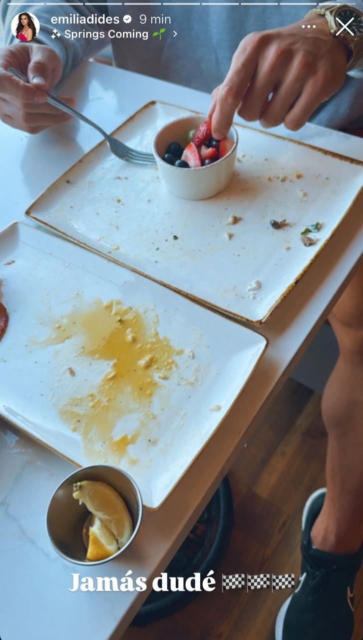 Instagram - Emilia Dides muestra que Sammis Reyes se comió su desayuno