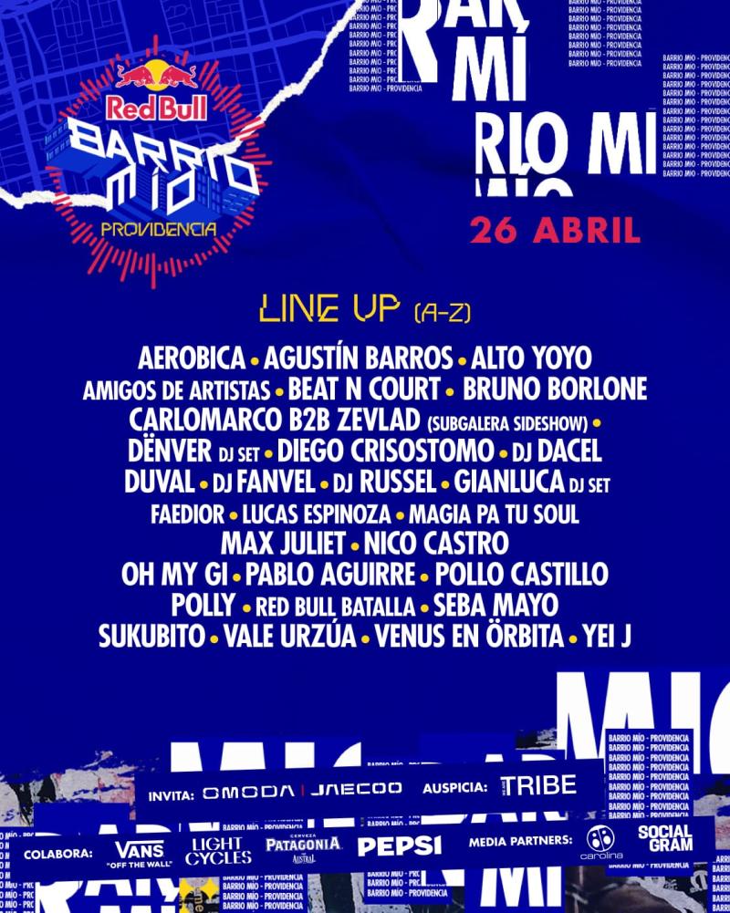 Comediantes, música y más: Red Bull Barrio Mío anuncia lista de artistas que estarán en Providencia