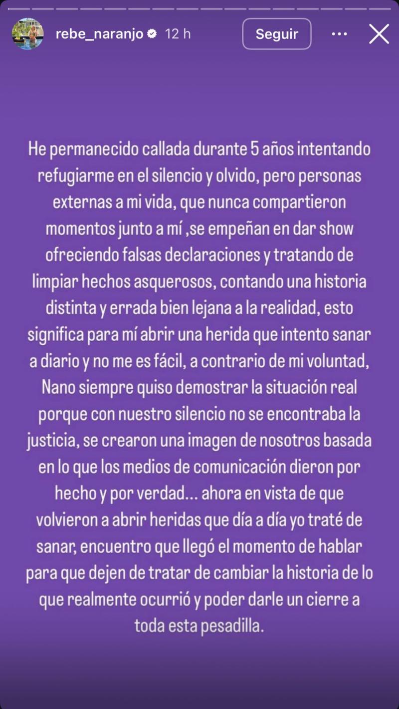 Instagram - Rebeca Naranjo, Pareja de Nano Calderón