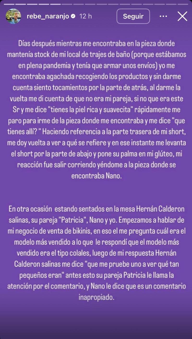 Instagram - Rebeca Naranjo, Pareja de Nano Calderón