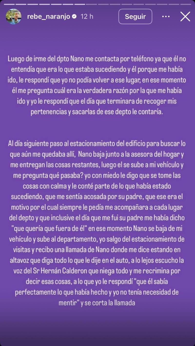 Instagram - Rebeca Naranjo, Pareja de Nano Calderón
