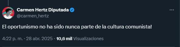X @carmen_hertz - Diputada Carmen Hertz