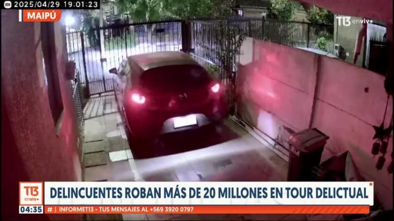 Investigan tour delictual en Maipú: Se llevaron más de 20 millones de pesos
