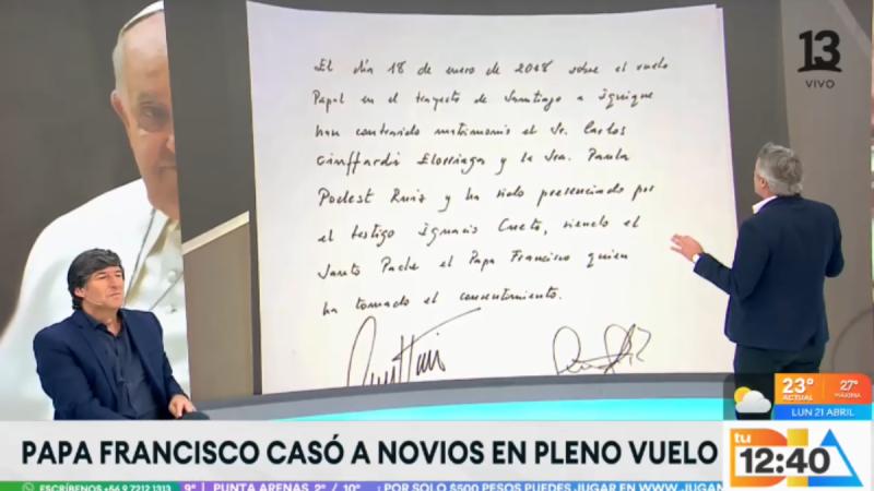 La historia de los novios que fueron casados por el Papa Francisco - Tu Día