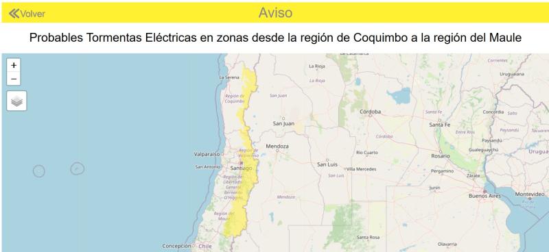Meteochile - Probables tormentas eléctricas podrían afectar desde la región de Coquimbo hasta el Maule