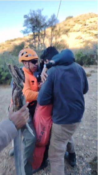 Arriero rescatado fue trasladado por helicóptero de Carabineros