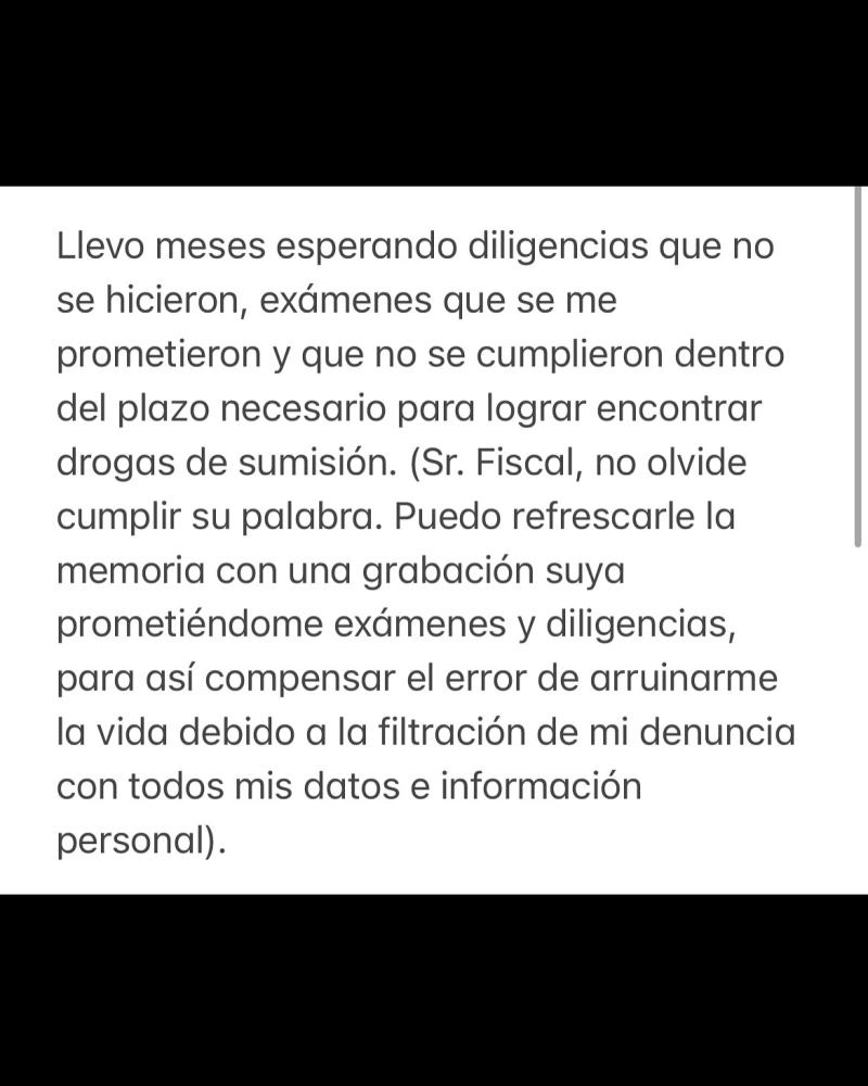 Instagram - Primera denunciante