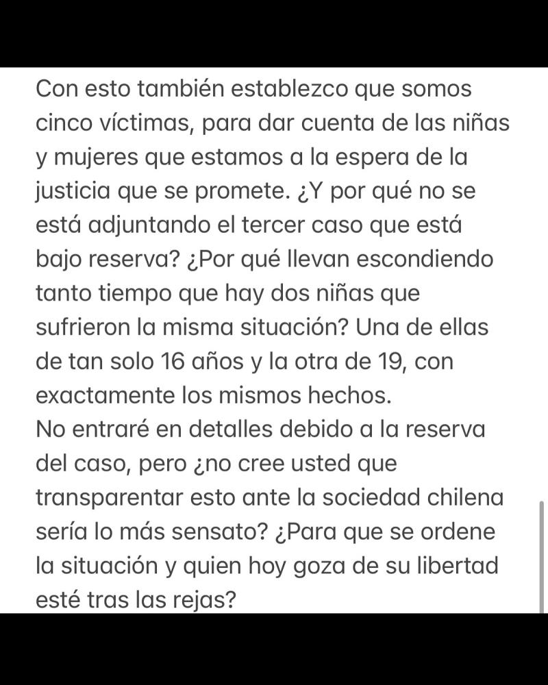 Instagram - Primera denunciante