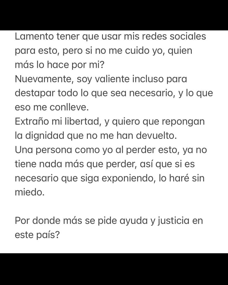 Instagram - Primera denunciante