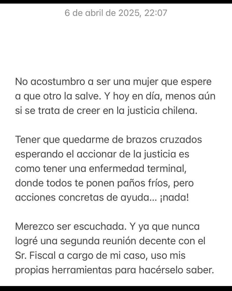 Instagram - Primera denunciante