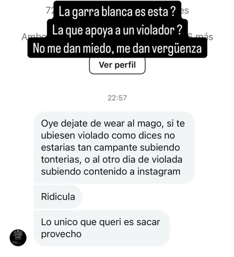 Instagram - Storie de la primera denunciante de Jorge Valdivia