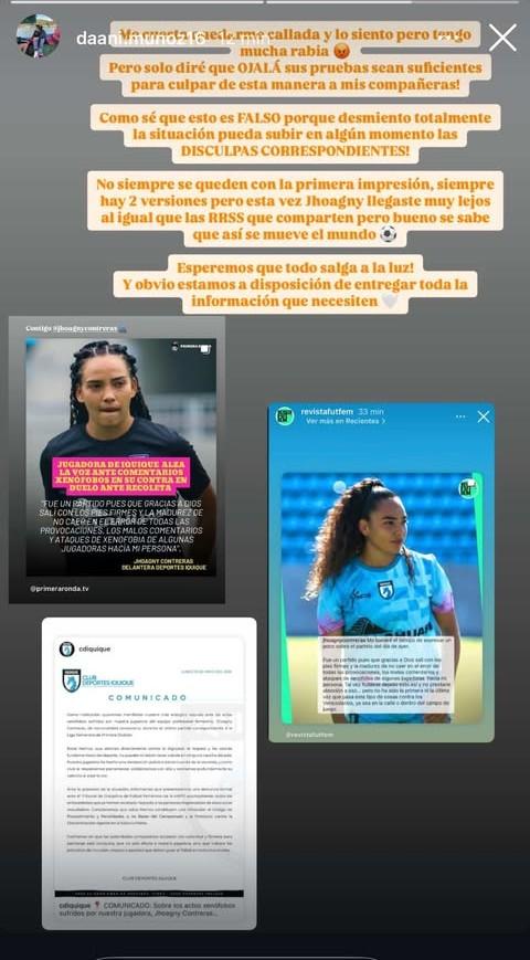 Jugadoras de Deportes Recoleta salieron a defenderse - Créditos: Captura