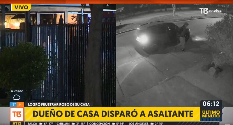 T13 - Dueño de casa disparó a asaltante en Maipú