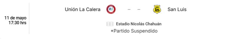 Desde la ANFP todavía aparece como suspendido el partido.