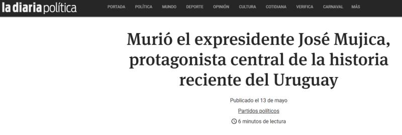 Pepe Mujica La Diaria Política